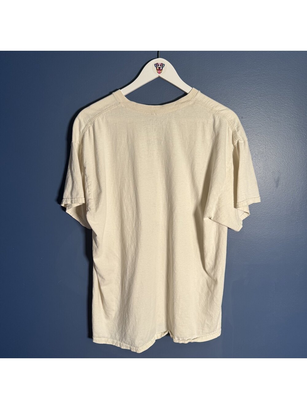 NASA Off To Outer Space Pastel Graphic Tee Cream Size L Vinyl Icons - Picture 2 of 8